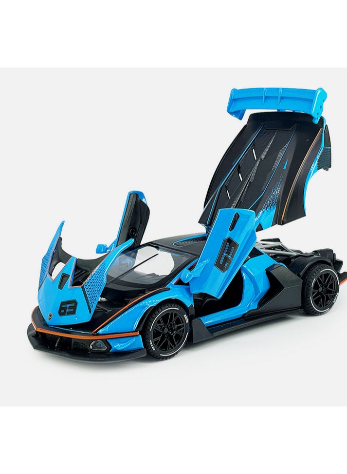 🚗 سيارة لامبورجيني سينتيناريو – موديل معدني فاخر 1:32 🔥  أضف لمسة من السرعة والفخامة لمجموعتك مع هذه النسخة المذهلة من لامبورجيني سينتيناريو باللون الأزرق الجريء وتصميم واقعي! - Image 3