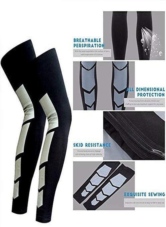 QUADA Compression Sleeve for Unisex- BEST Calf Compression Socks for Running Shin Splint Calf Pain Relief Leg Support Sleeve for Runners Medical Air Travel Nursing Cycling (L, Black) - Image 3