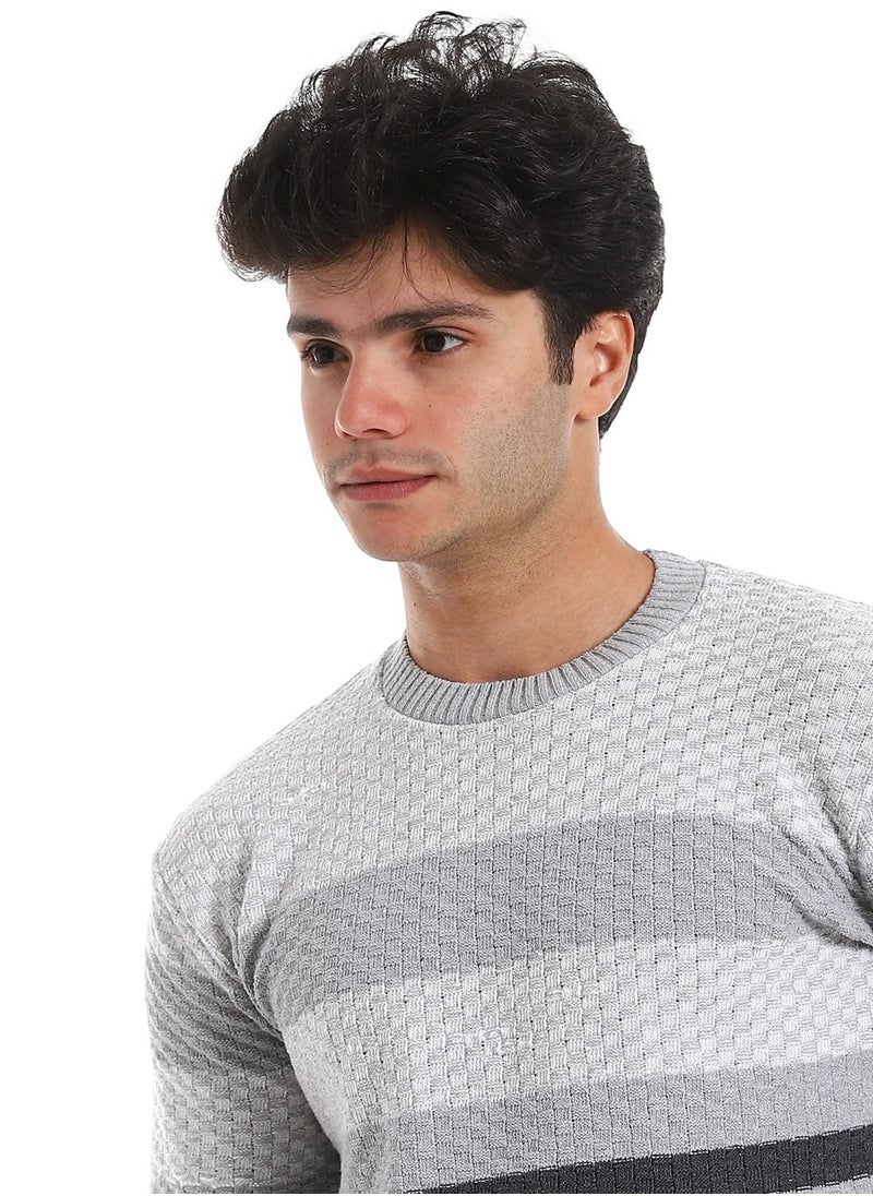 Caesar - Wool Mens Pullover With Multi Design - Image 1