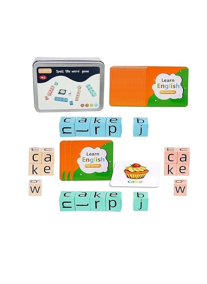 null - Crossword Puzzle, Wooden Alphabet Blocks Spelling Game, Word Spelling Building Cubes Toys,Crossword Puzzle, Wooden Alphabet Blocks Spelling Game, Word Spelling Building Cubes Toys - Image 1
