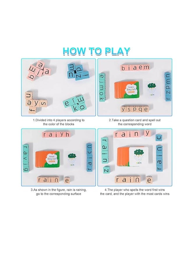 null - Crossword Puzzle, Wooden Alphabet Blocks Spelling Game, Word Spelling Building Cubes Toys,Crossword Puzzle, Wooden Alphabet Blocks Spelling Game, Word Spelling Building Cubes Toys - Image 1