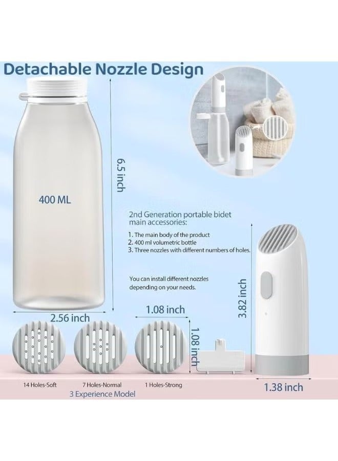 JAJEEK Portable Electric Bidet with 3 Spray Modes, USB Rechargeable - Ideal for Camping, Desert Trips, Airplanes, Trains, Holidays, and Travel – Convenient & Hygienic Solution for On-the-Go Cleanliness - Image 4