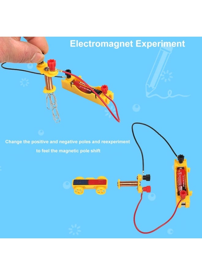 TERRIFI Science Electromagnet Kit for Kids, Electricity and Magnetism Experiment Kit, Physics STEM Kit, Educational Science Experiment Magnet Set, Includes Magnet/Compass/Circuit ect - Image 4