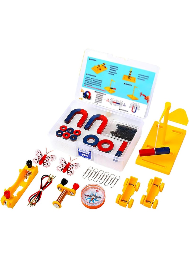 TERRIFI Science Electromagnet Kit for Kids, Electricity and Magnetism Experiment Kit, Physics STEM Kit, Educational Science Experiment Magnet Set, Includes Magnet/Compass/Circuit ect - Image 1