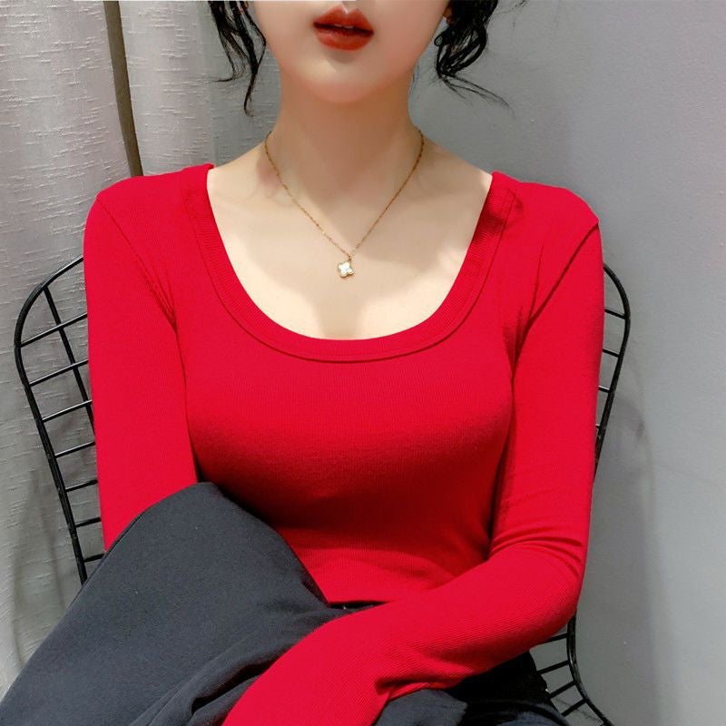 Dark Blue Women's Top Autumn Slim Fit Base Layer - Image 3
