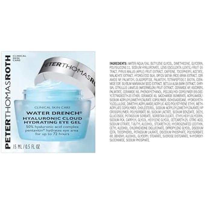 PETER THOMAS ROTH Water Drench Hyaluronic Cloud Hydrating Eye Gel 15ml/0.5oz - Image 3