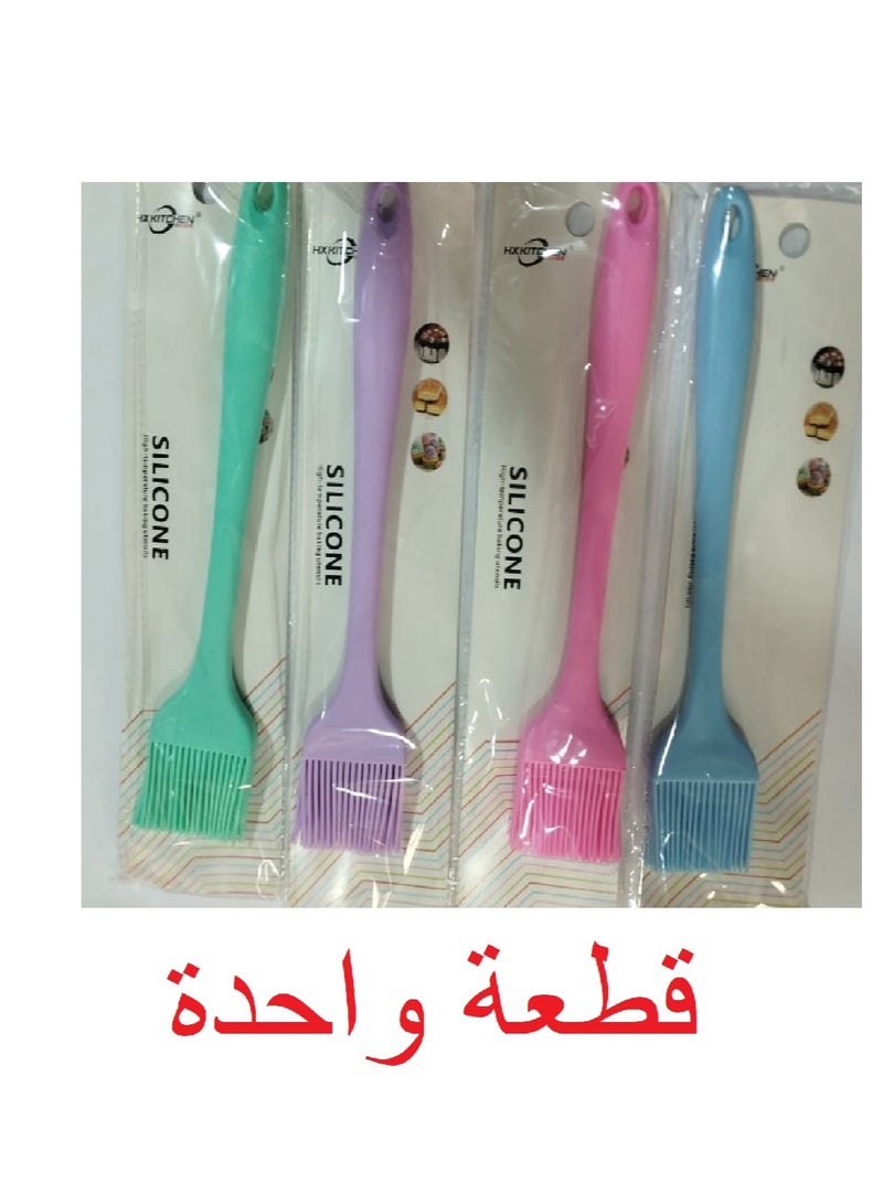 1pc Premium Silicone Cooking and Food Brush, Multicolor Silicone BBQ Oil Brush - Image 1