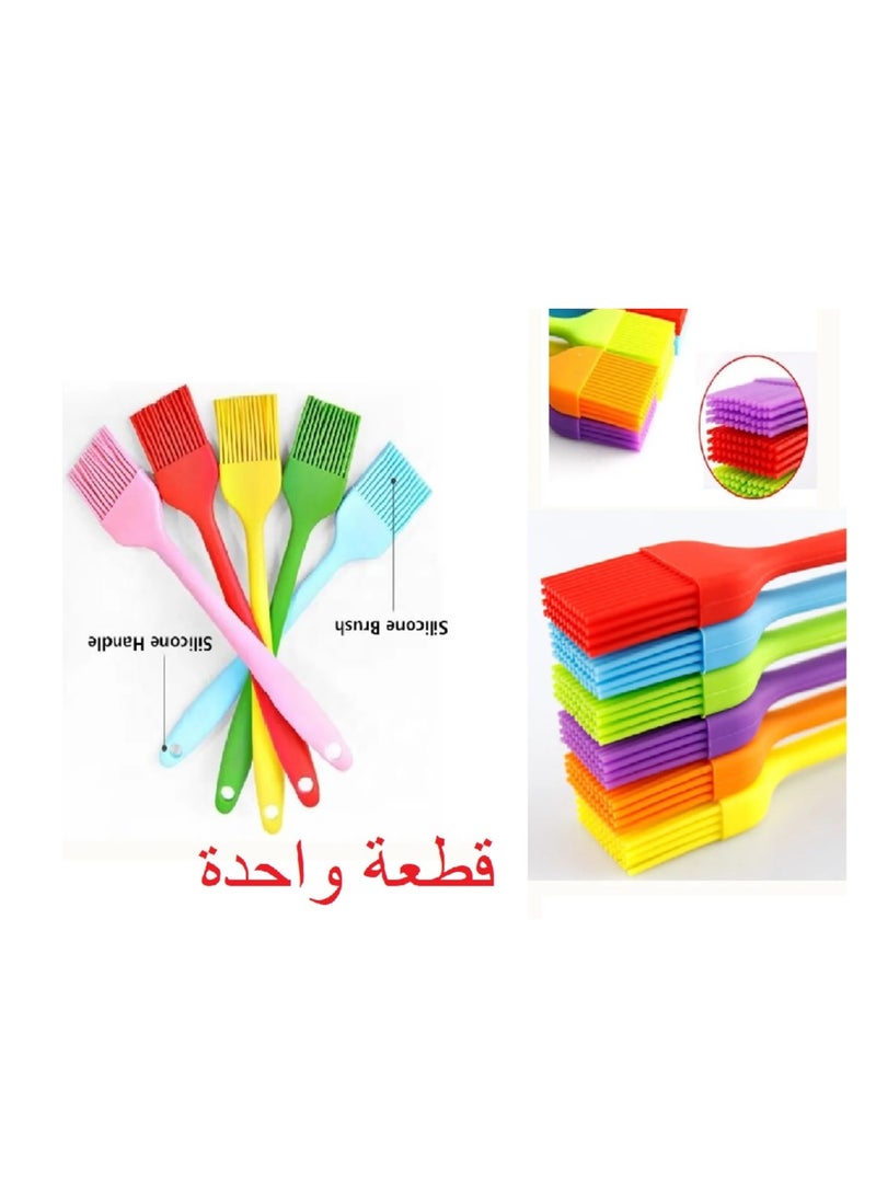 1pc Premium Silicone Cooking and Food Brush, Multicolor Silicone BBQ Oil Brush - Image 3