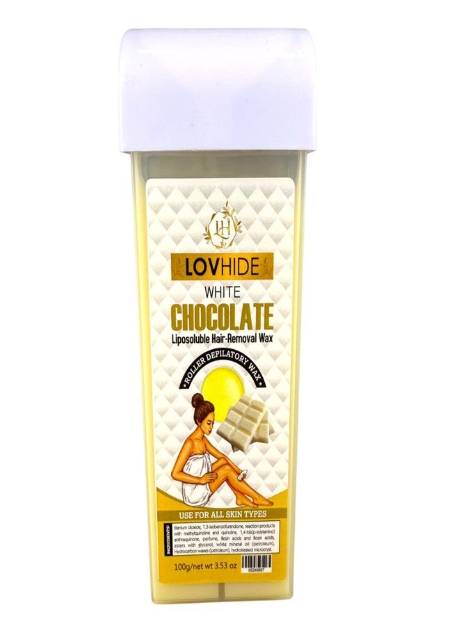 LOVHIDE White Chocolate Liposoluble Wax Cartridge for Hair Removal (100g) - Roller Depilatory Wax for Women & Men | For All Skin Types - Image 1
