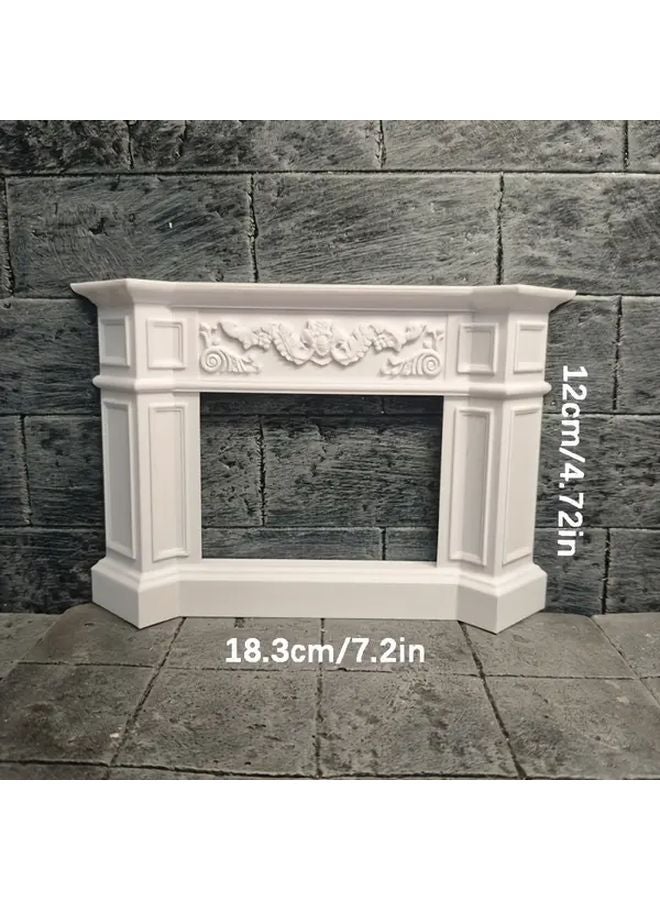 Black Small Vintage Miniature European Fireplace Dollhouse Mantel Decor Anime Figure Scene Prop - Image 3