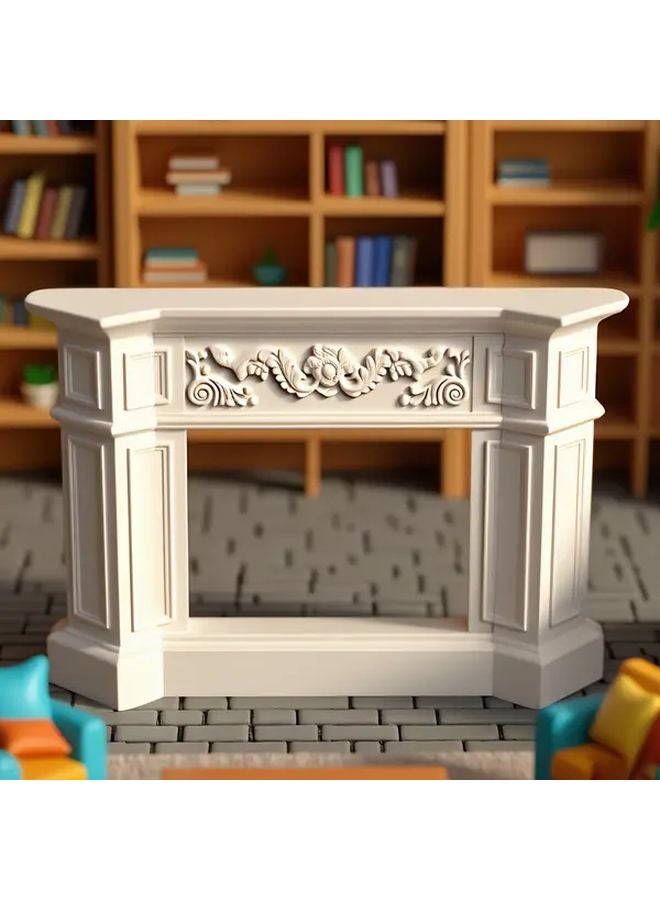 Black Small Vintage Miniature European Fireplace Dollhouse Mantel Decor Anime Figure Scene Prop - Image 2