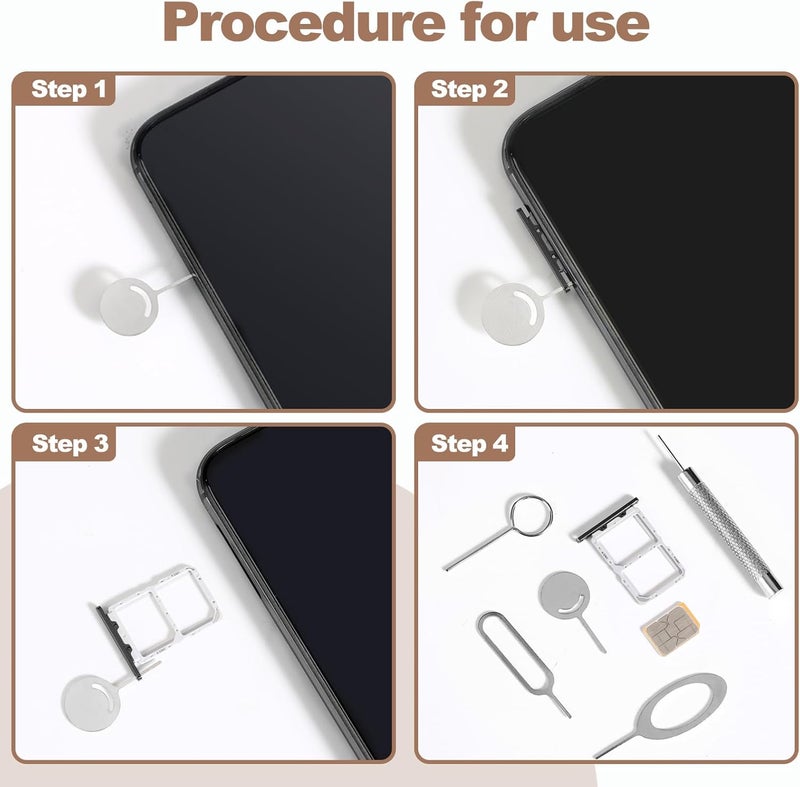 Srefaka 13 Pcs Sim Card Removal Tool Sim Card Tool Sim Ejector Tool iPhone Sim Card Removal Tool Sim Eject Tool Smooth and Burr-Free for All Cell Phones - Image 4