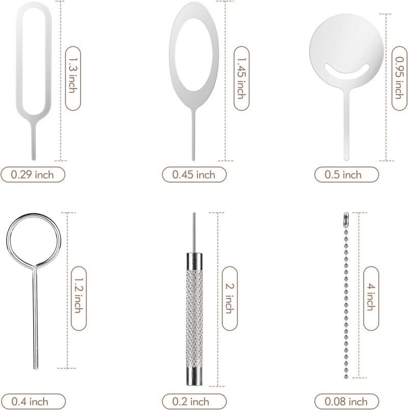 Srefaka 13 Pcs Sim Card Removal Tool Sim Card Tool Sim Ejector Tool iPhone Sim Card Removal Tool Sim Eject Tool Smooth and Burr-Free for All Cell Phones - Image 2