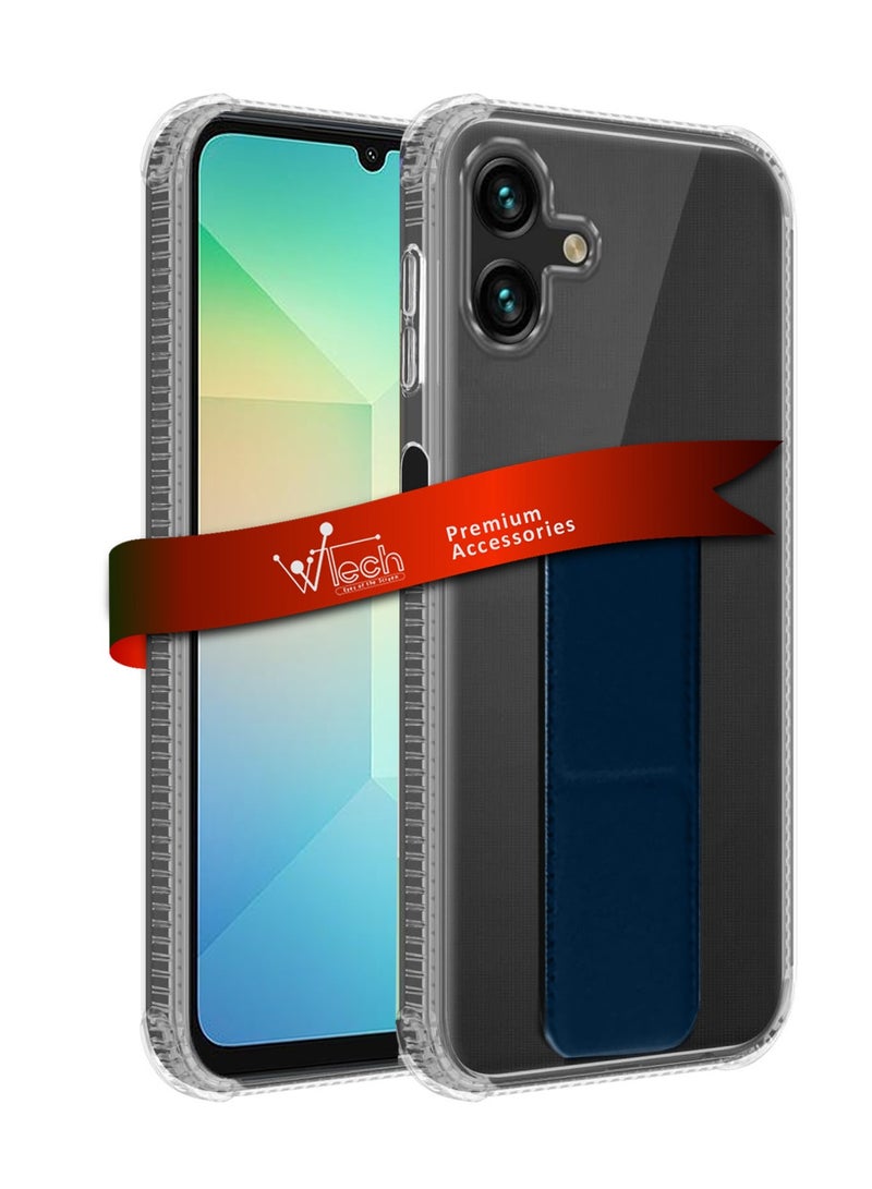 Wtech Samsung Galaxy A06 4G 2024 TPU Hand Grip Air Pillow Case Cover - Clear/Navy Blue - Image 1