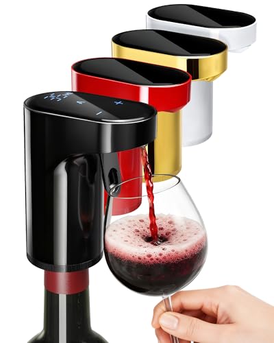 5in1 Electric Wine Decanter with AeratorSmart Liquor Dispenser Adjustable DosingDigital Whiskey PourerAutomatic Liquor Bottle PumpBirthday GiftsValentines Day Gifts for HerHimWomenMenBlack