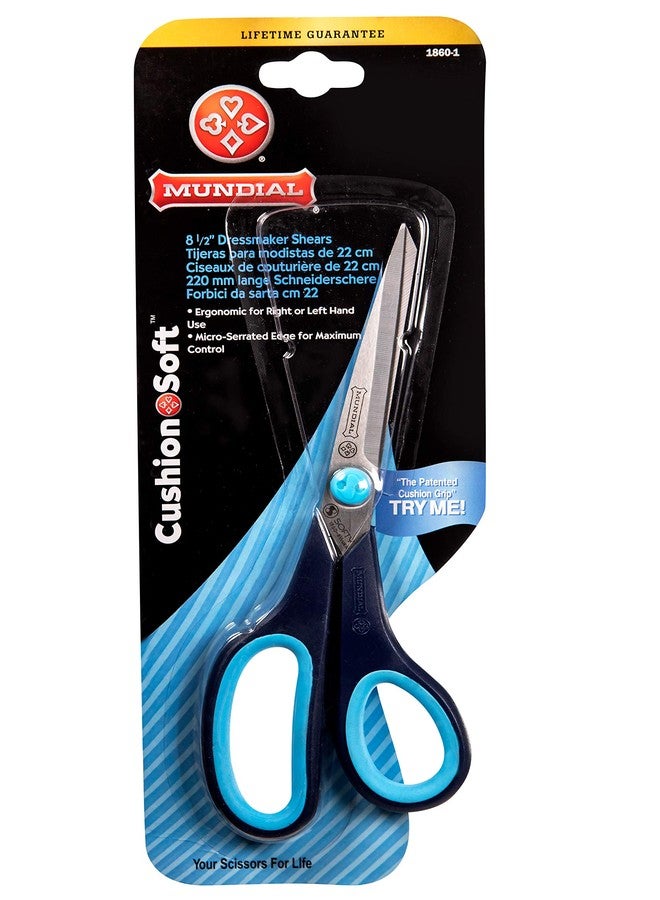 Mundial BP1860-1 Dressmaker Shears, 8.5” - Premium Stainless Steel Blades, Micro-Serrated Edge, Cushioned Inserts & Non-Slip Handles for Comfort and Precision - Image 2