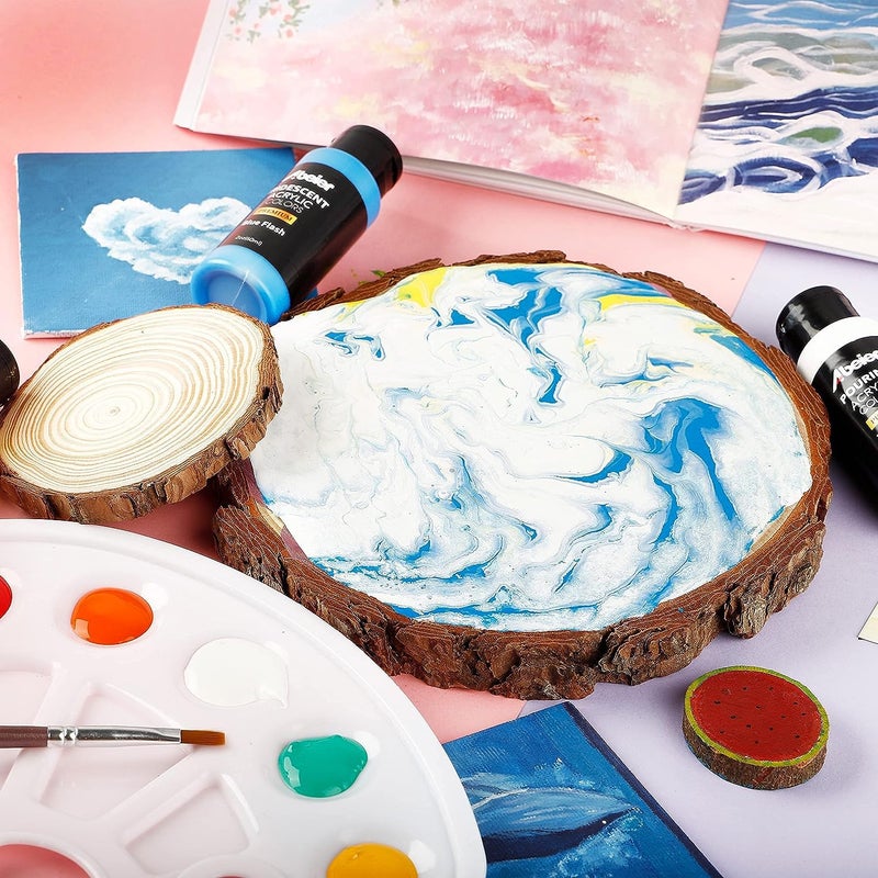 ABEIER Iridescent Acrylic Paint, Set of 18 Chameleon Colors, 2 oz/60ml Bottles, Color-shifting, Non-Toxic, High Viscosity, Blendable, Paints on Rocks Crafts Canvas Wood, Fabric, Ceramic & Stone - Image 3