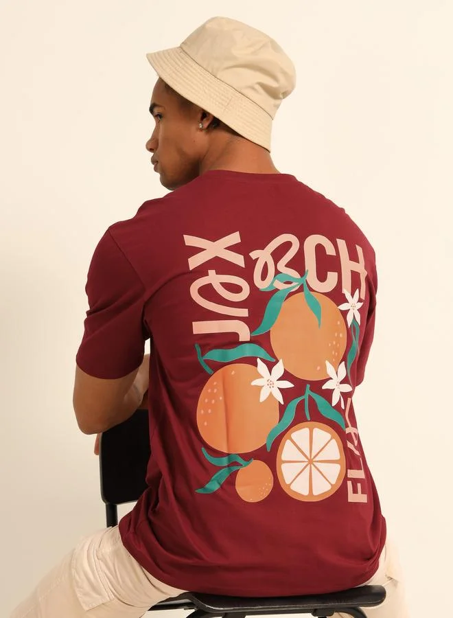 بوشيرت تيشيرت واسع مطبوع