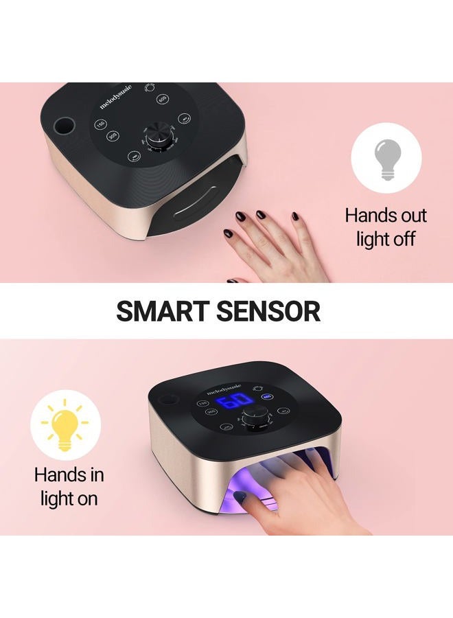 MelodySusie Professional 2 in 1 Nail Drill with Nail Lamp, XC320C, 30000 RPM Nail Drill, Nail Dryer with 4 Timer Setting Sensor for Acrylic Gel Poly Nails Removing and Curing, Salon Home Use - Image 5