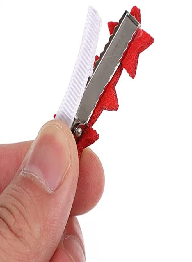 BinaryABC 4th of july Hair Clips,Red and blue Star Hair Clips,Patriotic Hairpin,Independence Day Hair Accessories,8PCS - Image 2