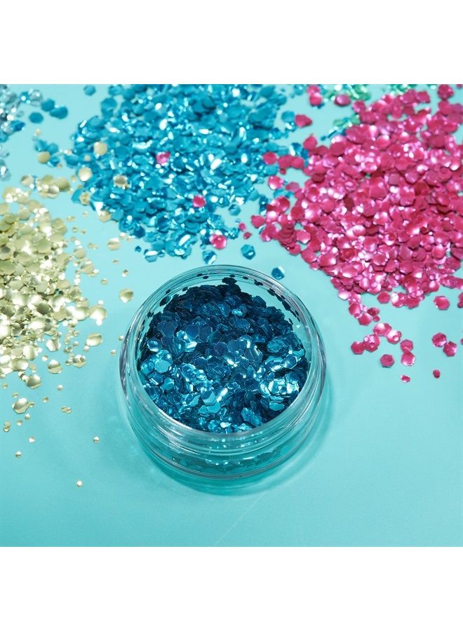Moon Glitter Biodegradable Eco Chunky Glitter by Moon Glitter - 100% Cosmetic Bio Glitter for Face, Body, Nails, Hair and Lips - 3g Set of 6 - plus Glitter Fix Gel - Image 3
