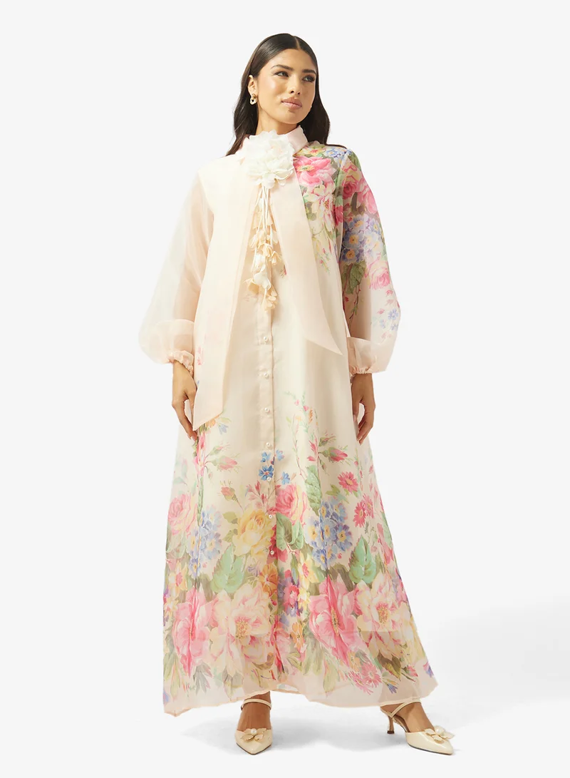 خزانة Floral Print Dress