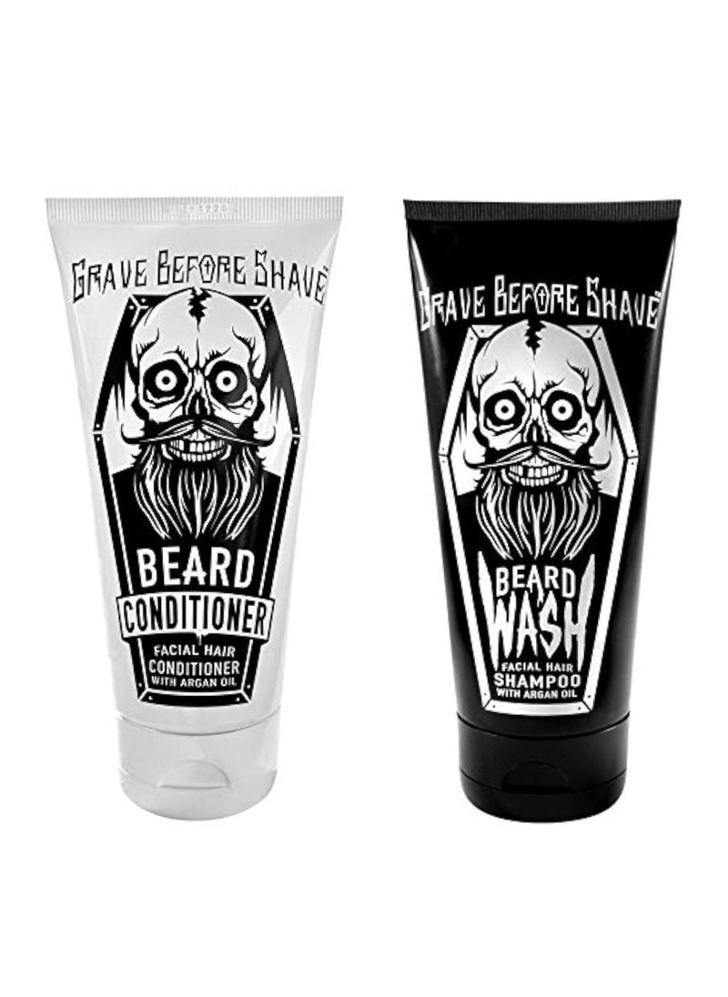 GRAVE BEFORE SHAVE - Grave Before Shave™ Beard Wash & Beard Conditioner Pack - Image 1