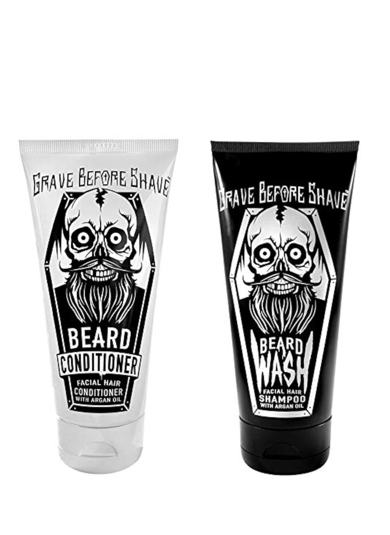 GRAVE BEFORE SHAVE - Grave Before Shave™ Beard Wash & Beard Conditioner Pack - Image 1