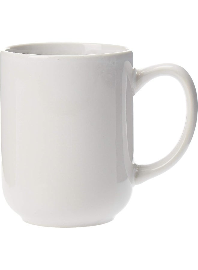 Shallow 13Oz Porcelain Ceramic Cup Tea Coffee Mug - White - Image 2