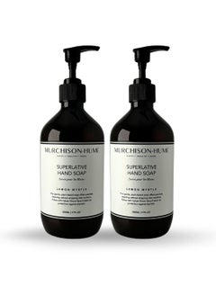 MurchisonHume Luxury Vegan Hand Soap with Pump Dispenser Moisturizing Hand Wash SLS Paraben  CrueltyFree 17oz  Pack of 2 Lemon Myrtle