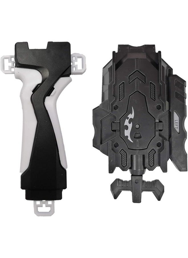 Maxbell - Maxbell Bey Gyro Blades Launcher and Grip, Light Sparking Battling Burst String Launcher Gyro Left&Right LR Spin Top Compatible with All Bey Burst Series Bey Battling Bey(Black) - Image 1
