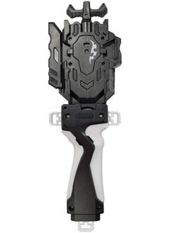 Maxbell Bey Gyro Blades Launcher and Grip, Light Sparking Battling Burst String Launcher Gyro Left&Right LR Spin Top Compatible with All Bey Burst Series Bey Battling Bey(Black)