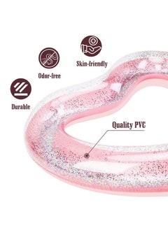 Inflatable Pool Float For Kids Adults Clearance Heart Shaped Swim Ring 120Cm Diameter Summer Swimming Tube Water Fun Beach Party Pool Toys Swimming Circle Glitter Rose Gold - pzsku/ZDA5D78062856A46D6496Z/45/_/1688537037/fb08fbb4-7696-4cde-a46d-1d5b91e52586