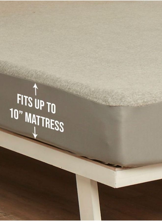 Wakefit - Wakefit 100% Waterproof Premium Cotton Mattress Protector (200 x 180 cms - King Size, Grey) | Breathable and Hypoallergenic Ultra Soft Fitted Bed Protector - Image 1