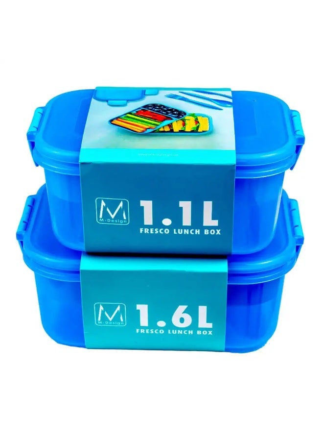 ديزاين صندوق غداء فريسكو من إم-ديزاين، سعة 1.6 لتر، لون سماوي - 86442 - Image 4