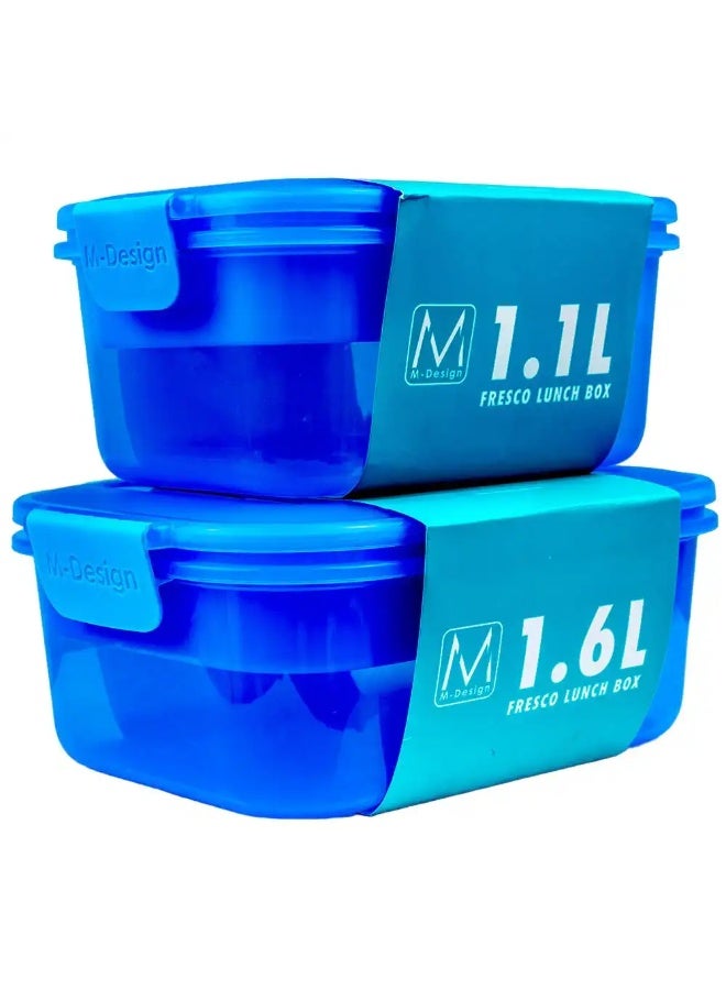 ديزاين صندوق غداء فريسكو من إم-ديزاين، سعة 1.6 لتر، لون سماوي - 86442 - Image 3