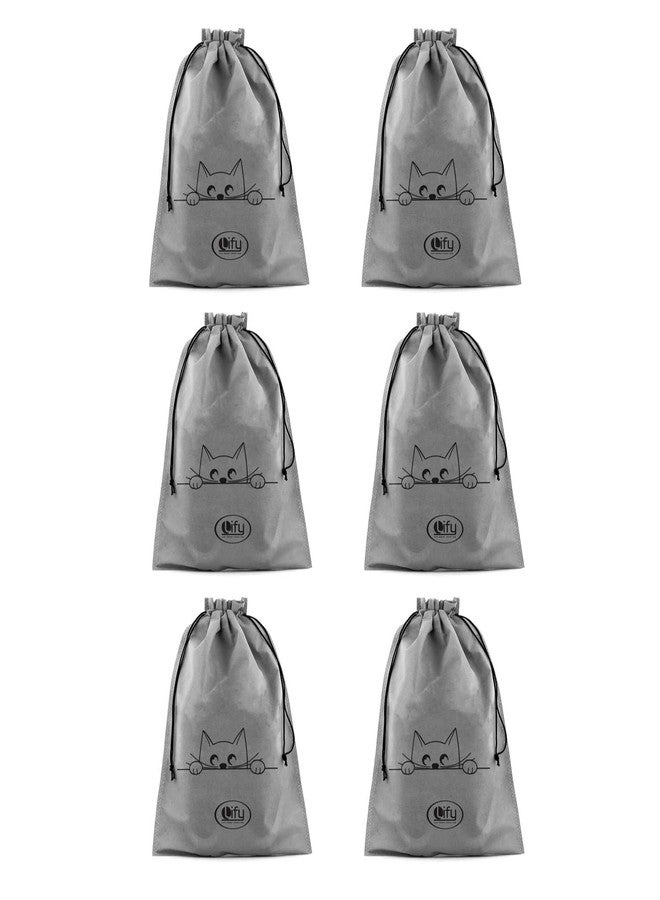 Lify Travel Shoe Bags, Portable Travel Shoe Tote Bags - Packing Organizers for Men and Women- Plain- Pack of 6 Piece - Image 1