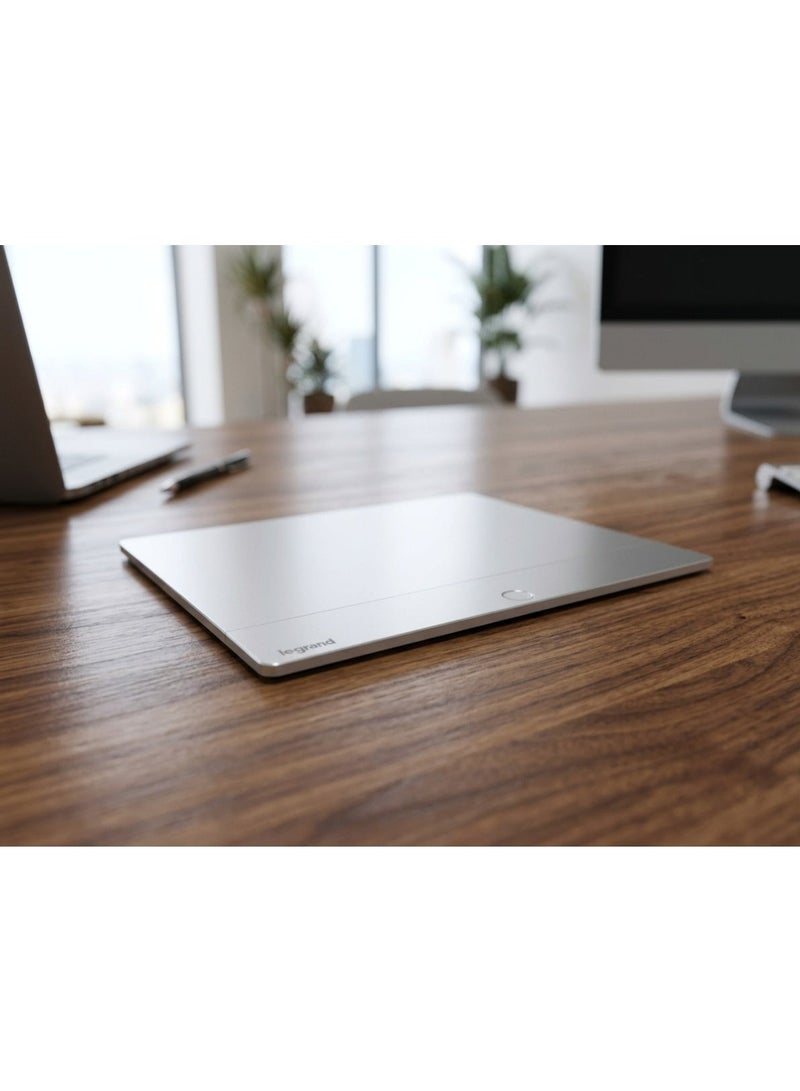 Legrand Incara Pop-Up Socket | Table Power Outlet with USB Charging | Concealed Desk & Conference Table Socket | Premium Furniture Power Module | Aluminum Finish - Image 2
