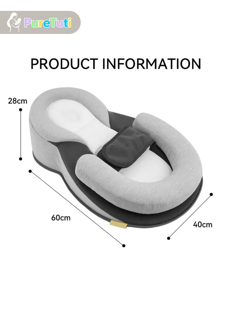 PureTuti 15° Baby Anti-Reflux Incline Pillow with Non-Slip Base - Wedge Pillow to Reduce Spit Up, Aid Digestion & Improve Sleep for Newborns & Infants - Image 2