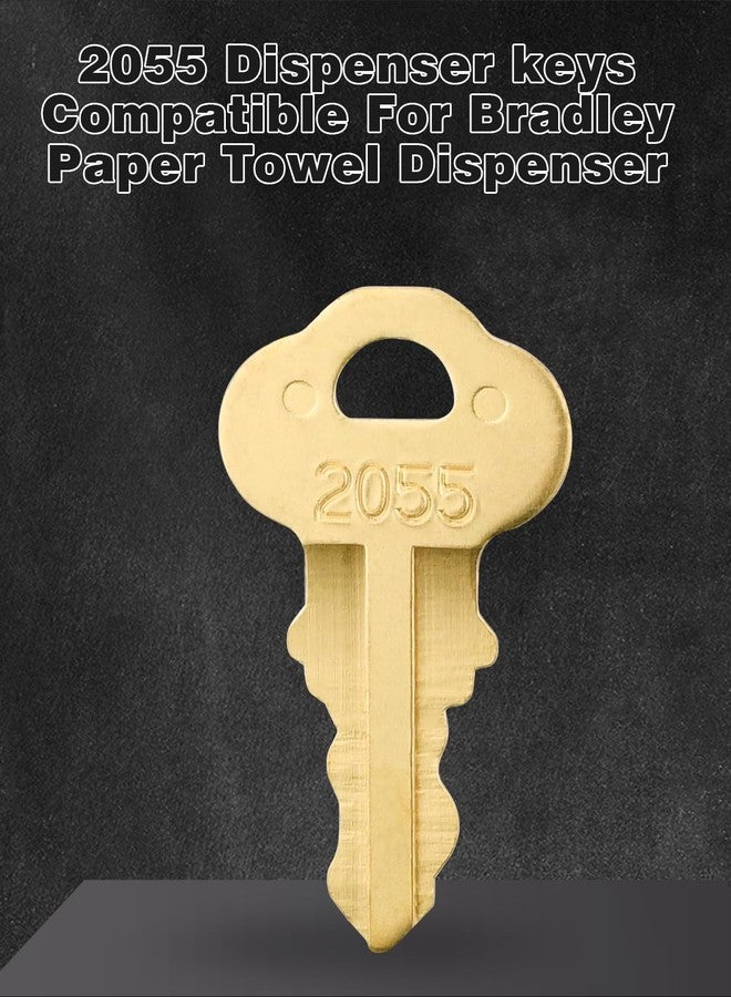 Mellbree 2055 Keys Compatible for Bradley Toilet Paper Dispenser, Toilet Tissue and Soap Dispensers, 5-Pack - Image 2