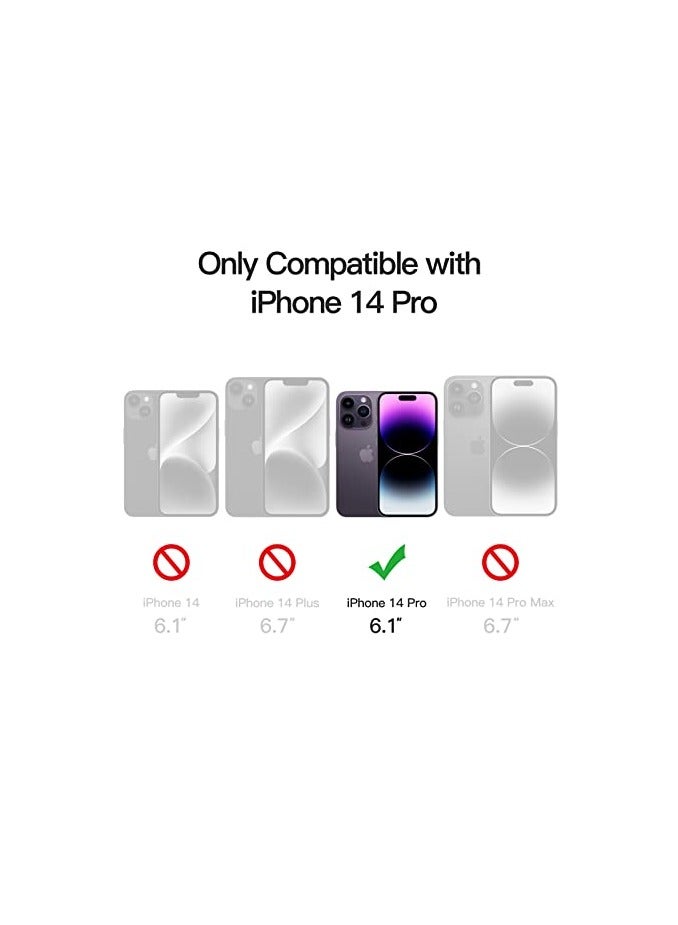 JETech Magnetic Case for iPhone 14 Pro 6.1-Inch Compatible with MagSafe, Shockproof Phone Bumper Cover, Solid Color Matte TPU Frame, Anti-Scratch Clear Back (Deep Purple) - Image 5
