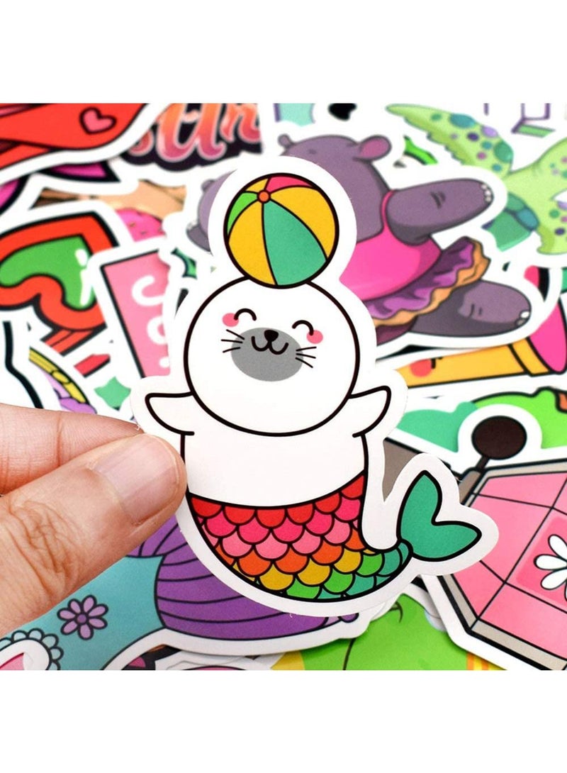 Arabest 50 Pack Girls Waterproof Vinyl Sticker Pack Water Bottles - Image 2