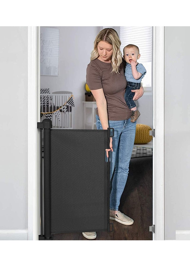 Arabest Retractable Baby Gate, Beauenty Mesh Safety Gate for Babies and Pets, Extra Wide Safety Baby Gate Wide, Need to Punch, Pet Dog Gate for doorways, Stairs, Indoor  - Image 1