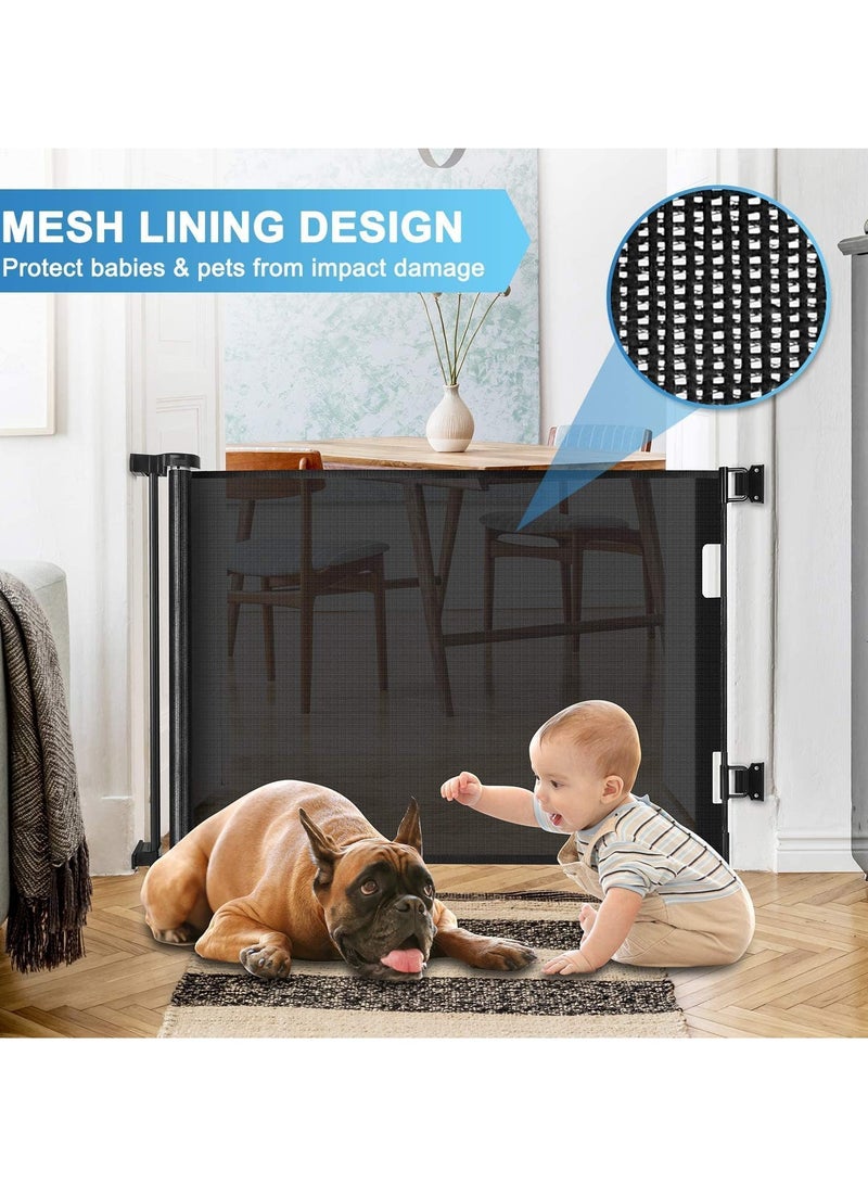 Arabest Retractable Baby Gate, Beauenty Mesh Safety Gate for Babies and Pets, Extra Wide Safety Baby Gate Wide, Need to Punch, Pet Dog Gate for doorways, Stairs, Indoor  - Image 4