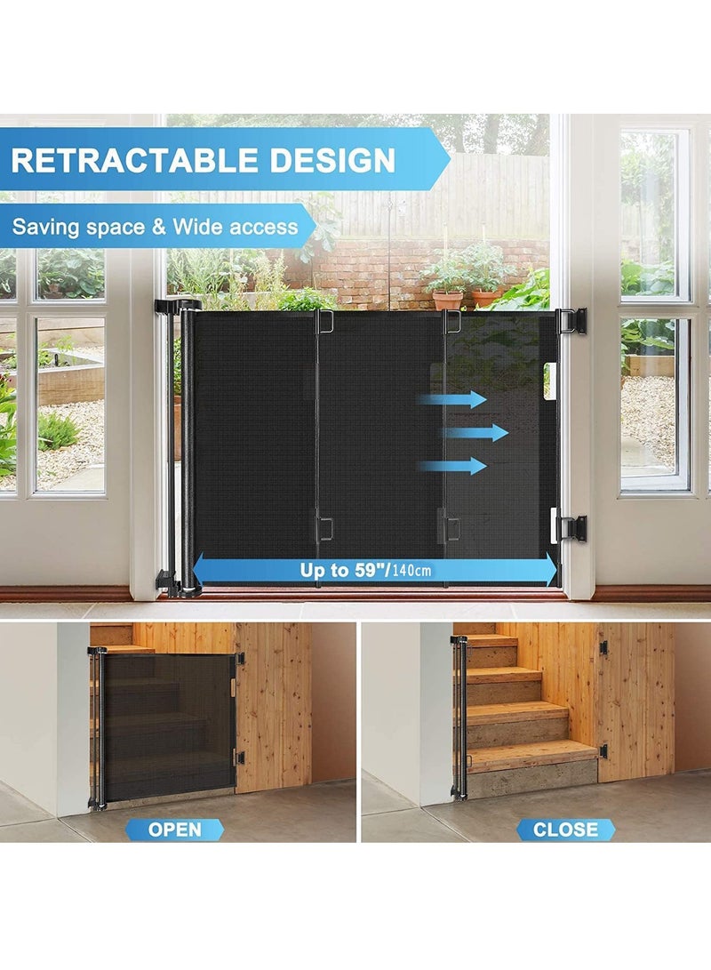 Arabest Retractable Baby Gate, Beauenty Mesh Safety Gate for Babies and Pets, Extra Wide Safety Baby Gate Wide, Need to Punch, Pet Dog Gate for doorways, Stairs, Indoor  - Image 2