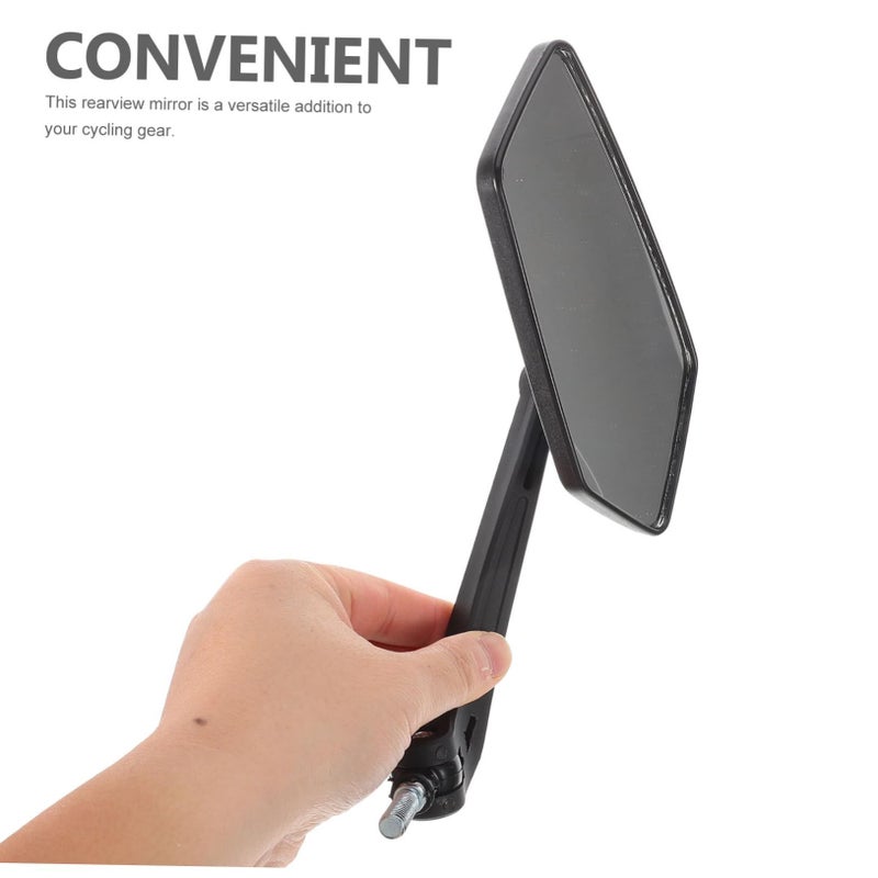 Rotatable Adjustable Bike Handlebar Rearview Mirror Wide Field of View Easy Install - Image 3