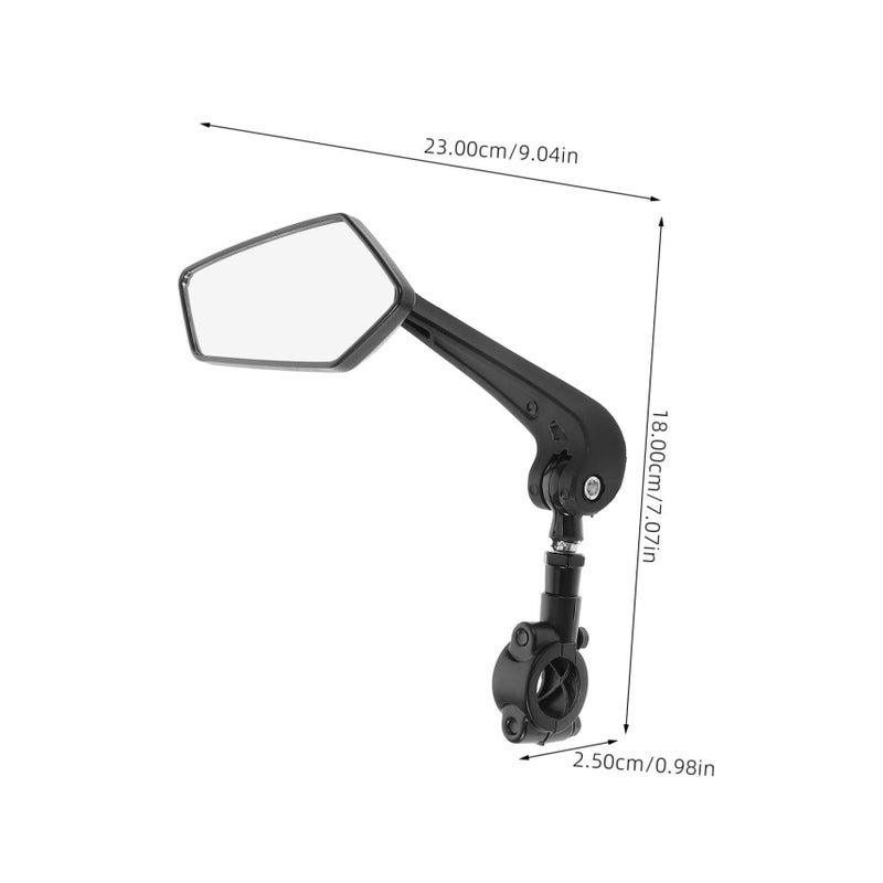 Rotatable Adjustable Bike Handlebar Rearview Mirror Wide Field of View Easy Install - Image 2