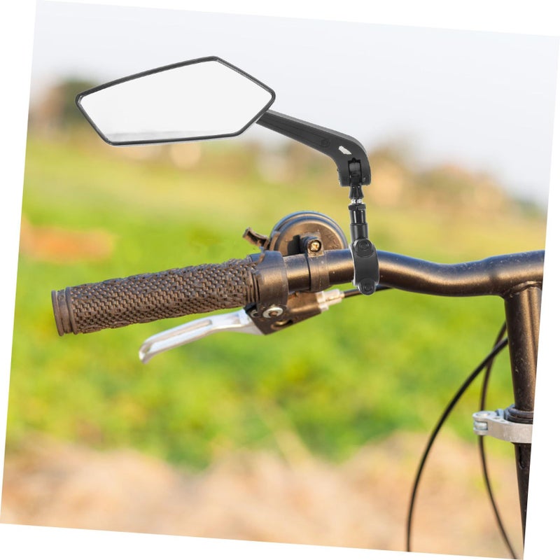 Rotatable Adjustable Bike Handlebar Rearview Mirror Wide Field of View Easy Install - Image 4