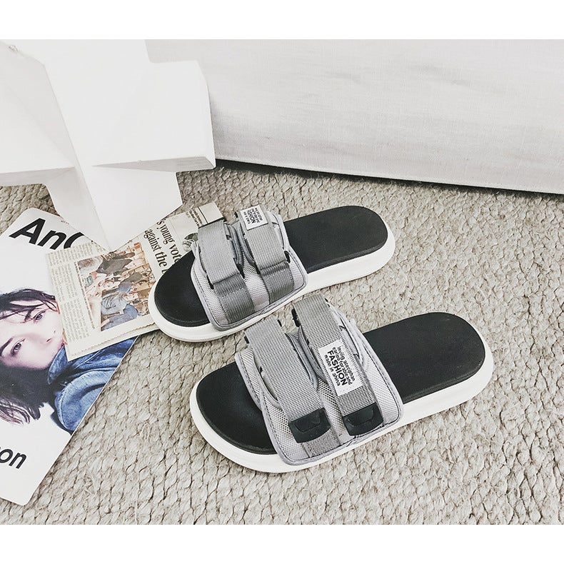 Southeast Asia Couple Slipper Sandals Gray 