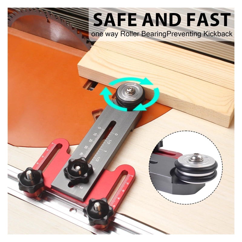 Thin Rip Jig Aluminum Alloy Multipurpose Feather Board Saw Press Feeder 1pcs Color 2 - Image 3